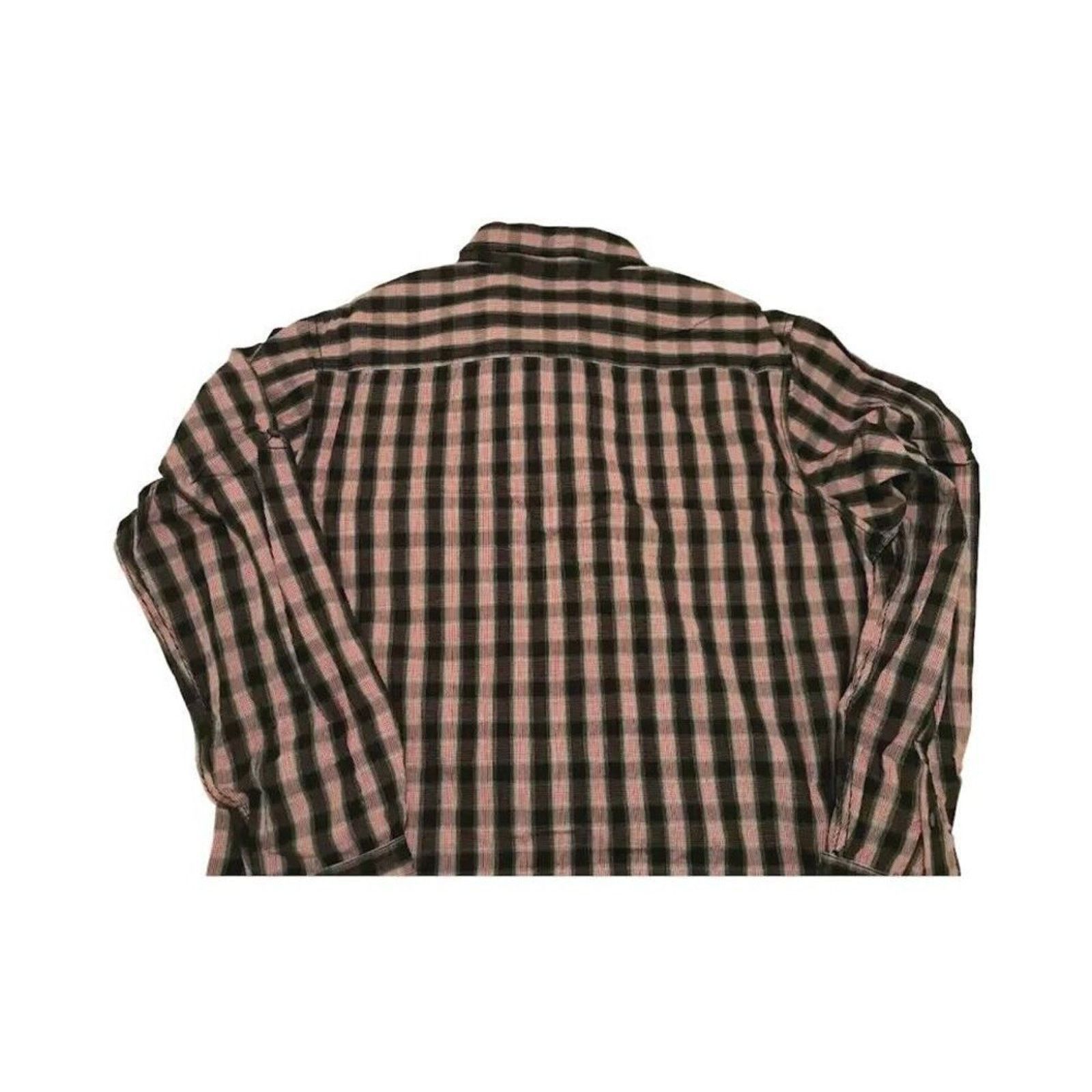 PD&C NWOT PD&C Men's Shirt Plaid Black Pink L Long Sleeve Button Size US L / EU 52-54 / 3 - 2 Thumbnail