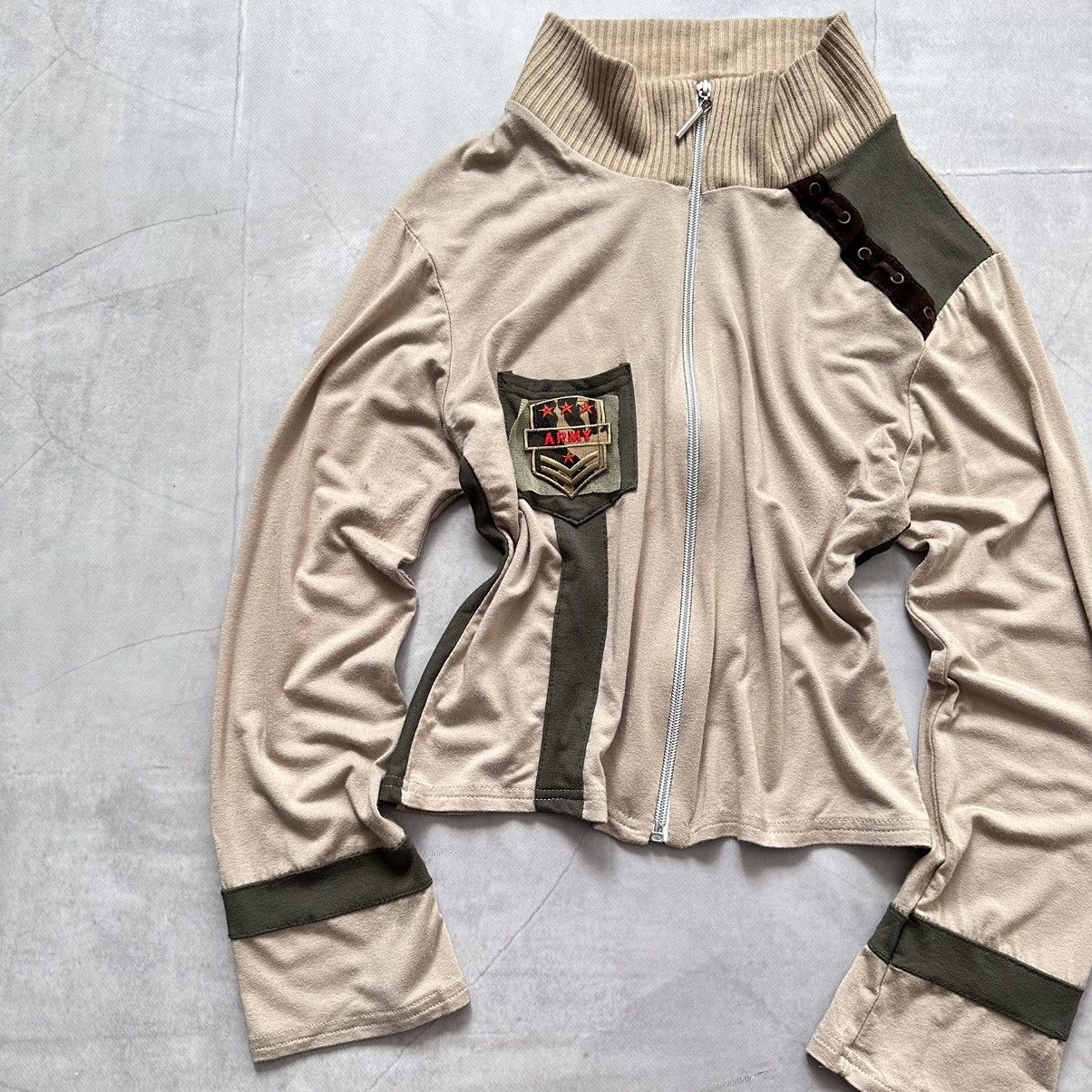 Hysteric Glamour × Undercover Vintage Military Army Zip Sweatshirt Y2K PPFM Vibe Size M / US 6-8 / IT 42-44 - 2 Thumbnail