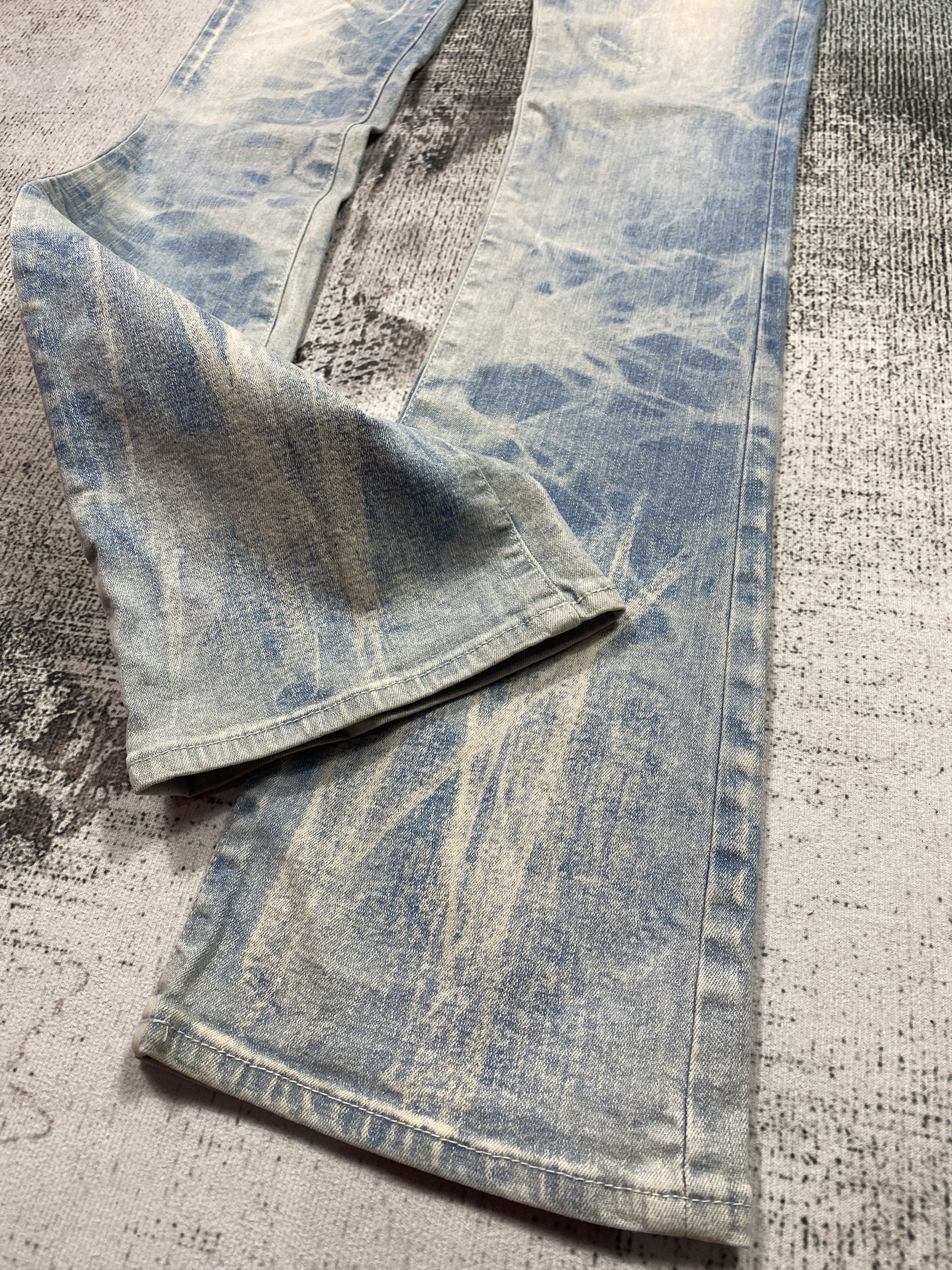 Schlussel SICKS💥Low rise Slim Flared Bootcut Lightning Distressed Size US 30 / EU 46 - 9 Thumbnail