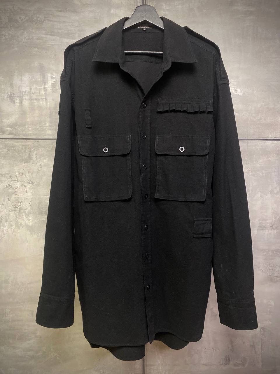 Ann Demeulemeester Long belted thick army shirt M-L Size US L / EU 52-54 / 3 - 3 Thumbnail