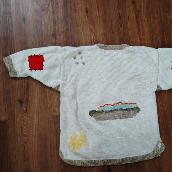 Other Vintage Berek Snack Food Hand Knit Novelty Sweater Size S / US 4 / IT 40 - 6 Thumbnail