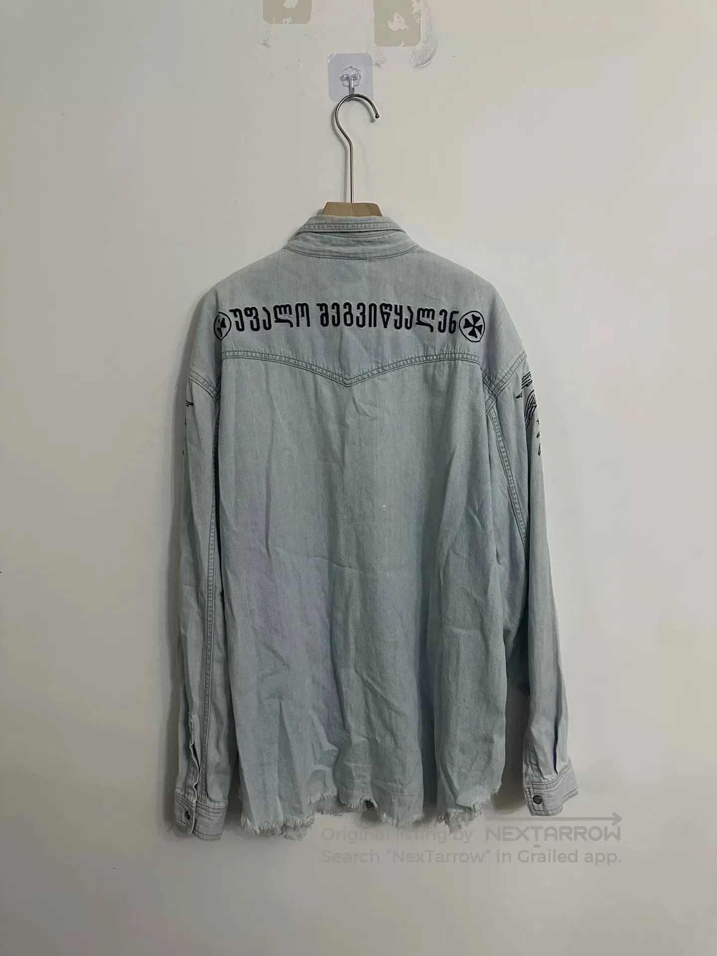 Vetements Vetements Denim Embroidered Shirt Size XS. Size US XS / EU 42 / 0 - 2 Thumbnail