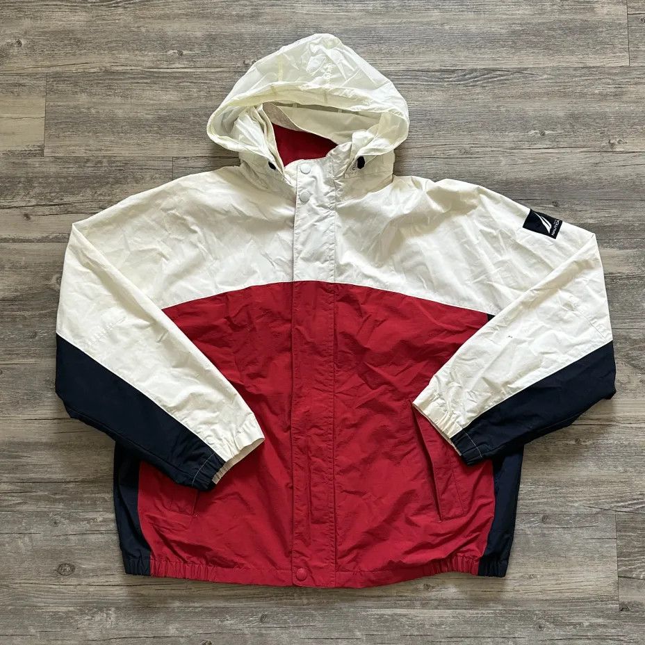 Nautica Vintage Nautica NX1000 Sailing Windbreaker Hooded Jacket Size US XL / EU 56 / 4 - 6 Thumbnail