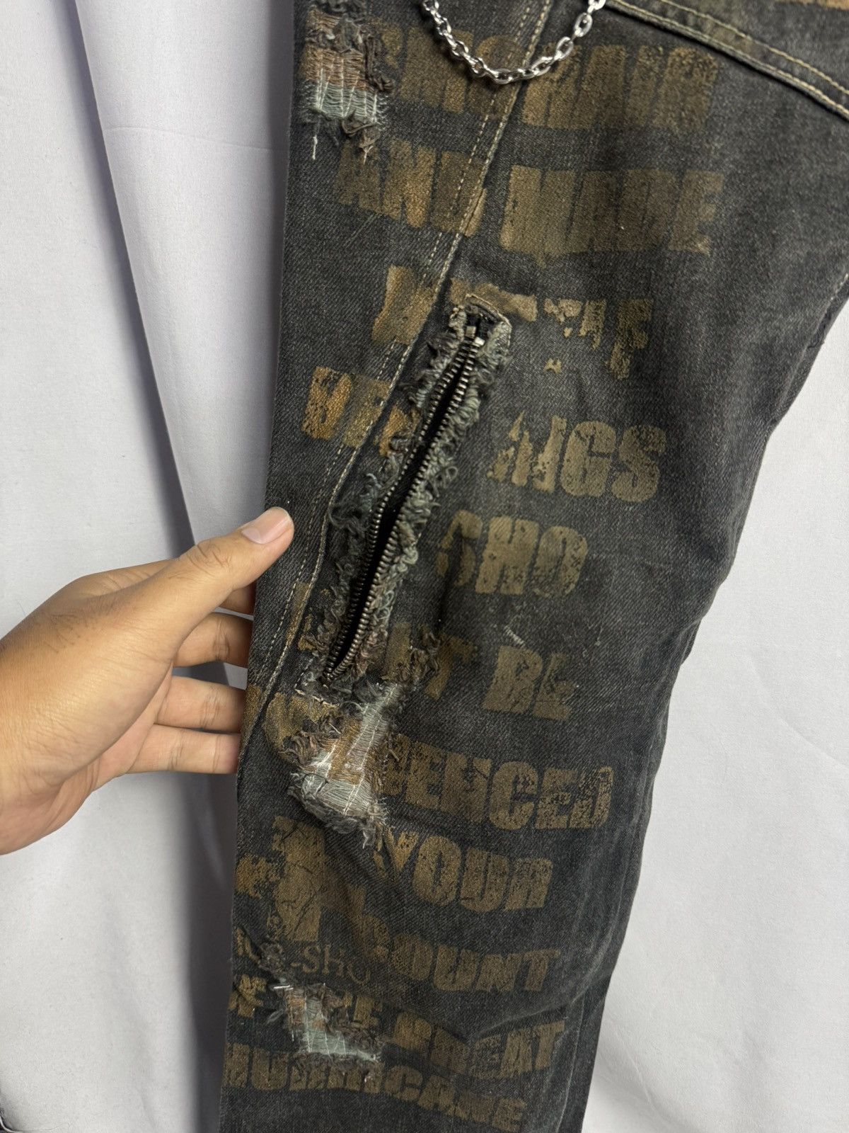 Tornado Mart Bernings Sho Poem Trashed Archived Denim Pants Size US 30 / EU 46 - 5 Thumbnail