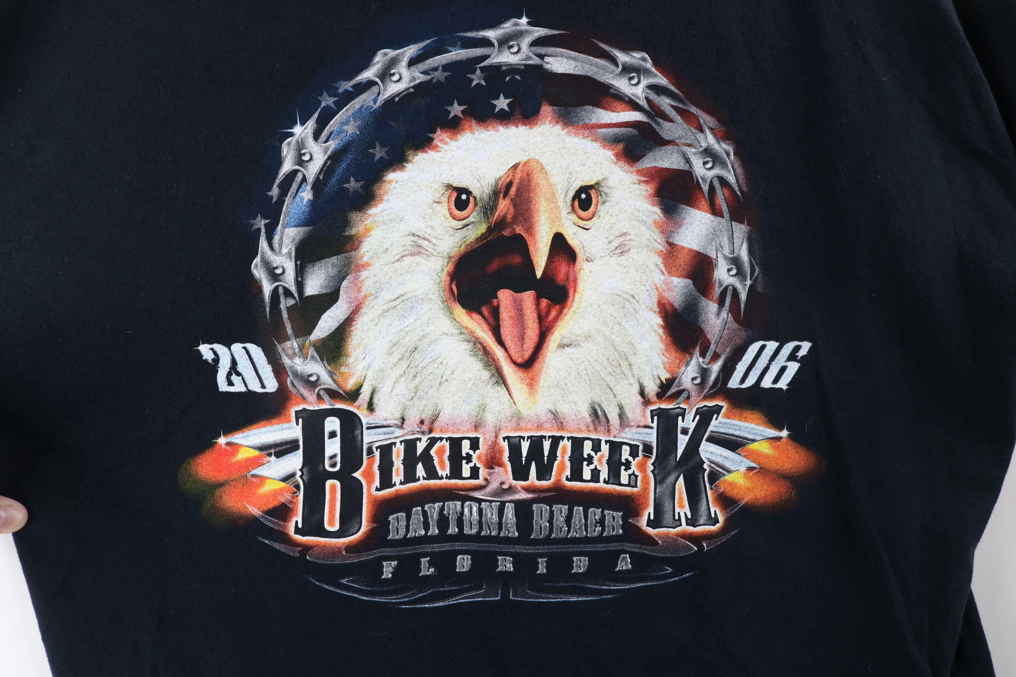 Vintage Vintage Y2K 2006 Beach Bike Week Eagle Tribal T-Shirt Black Size US XL / EU 56 / 4 - 4 Thumbnail
