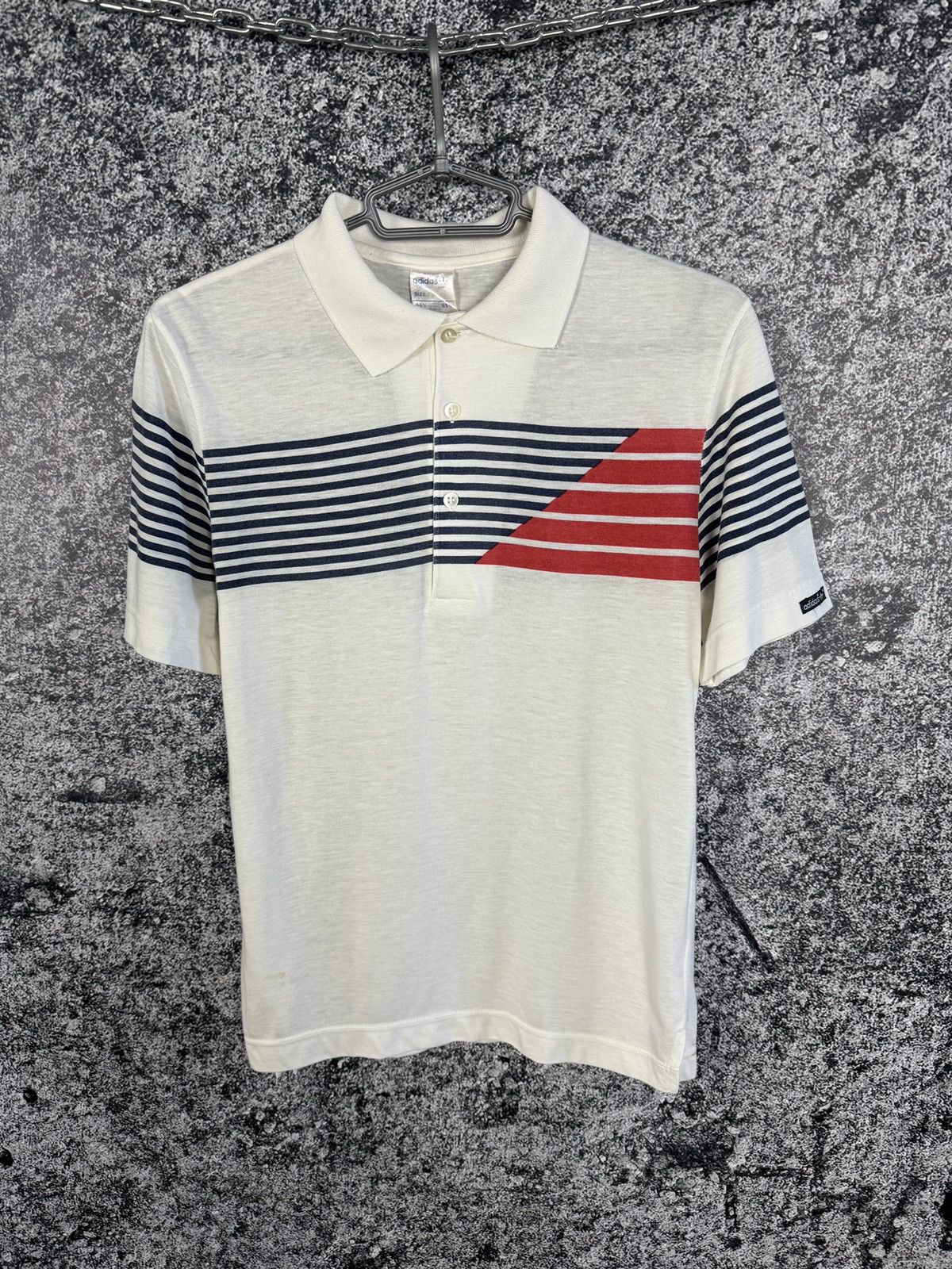 Adidas Men’s Adidas Vintage 80s Polo Shirt Streetwear Size 2 (XS-S) Size US S / EU 44-46 / 1 - 1 Thumbnail
