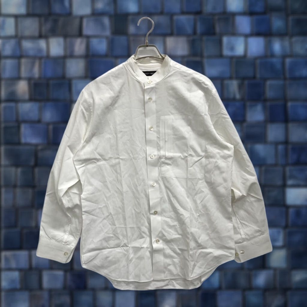 Issey Miyake ISSEY MIYAKE shirt men's size 2 white cotton stand collar wide Solid USED Size US XS / EU 42 / 0 - 1 Thumbnail