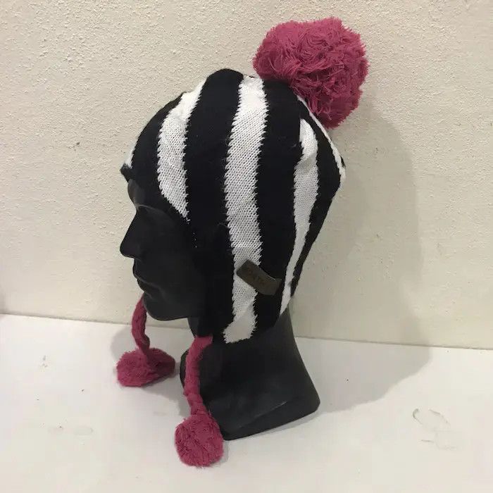 Japanese Brand × Vintage North Peak Stripe Jail Earflap Beanie Hat Size ONE SIZE - 2 Thumbnail