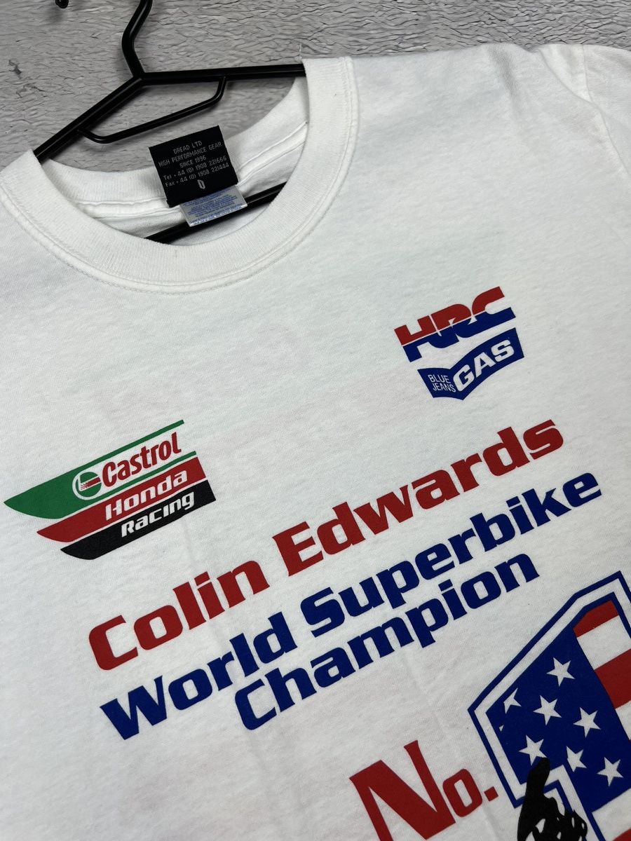 Honda Vintage Colin Edwards world Superbike Champion 2002 honda Size US M / EU 48-50 / 2 - 3 Thumbnail