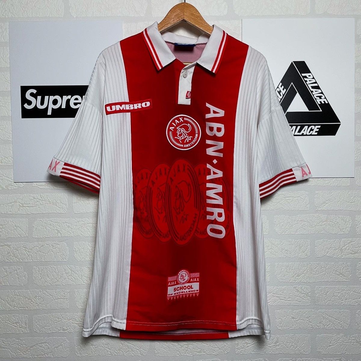 Umbro × Vintage 🔥 AJAX 1997 1998 UMBRO VINTAGE SOCCER JERSEY FOOTBALL SHIRT Size US L / EU 52-54 / 3 - 1 Thumbnail