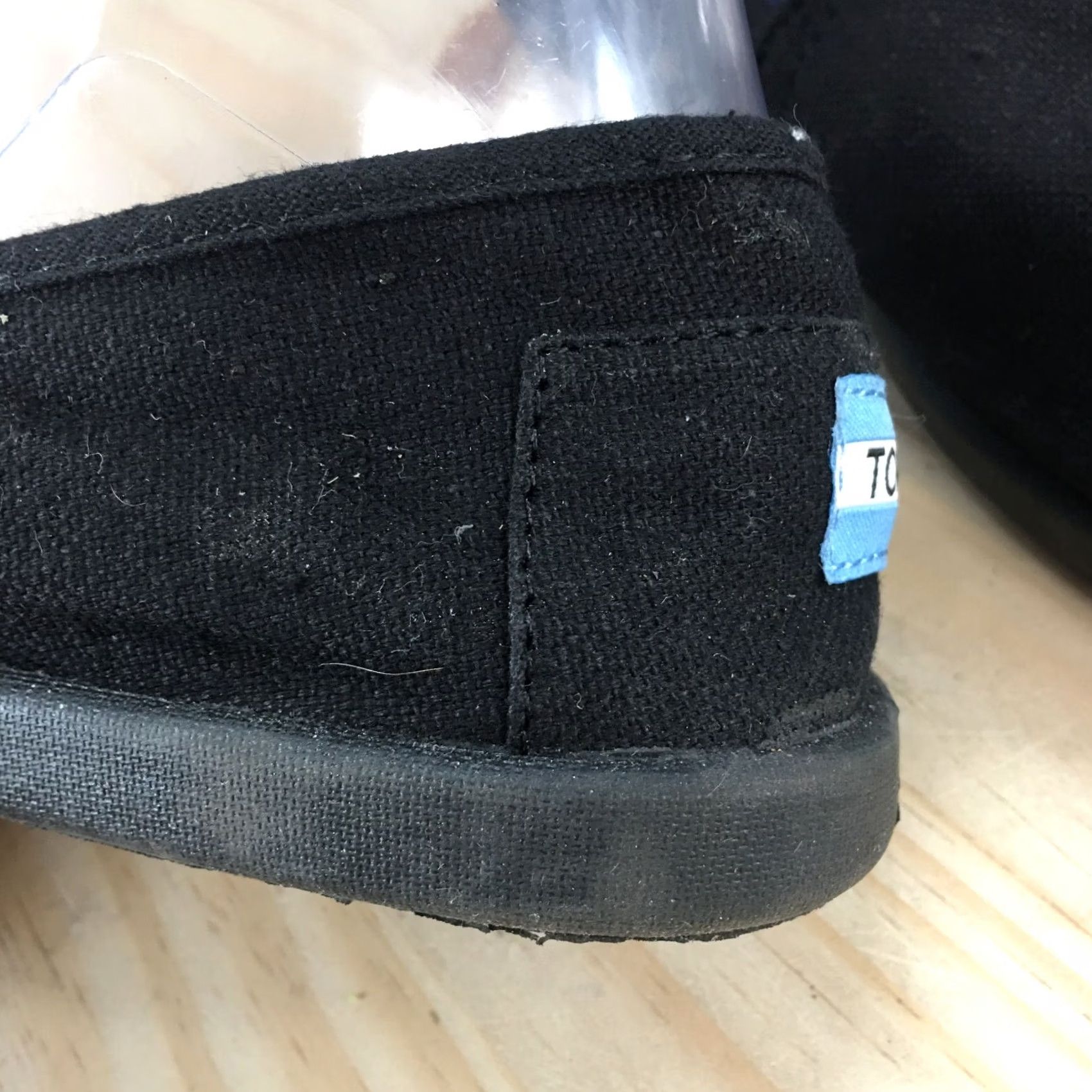 Toms TOMS Shoes Womens 9.5 Mens 8 Slip On Black Canvas Casual Comfort Low Top Flats - Casual Shoes - Black Canvas Slip-On - Womens Mens - TOMS Size L / US 10 / IT 46 - 6 Thumbnail