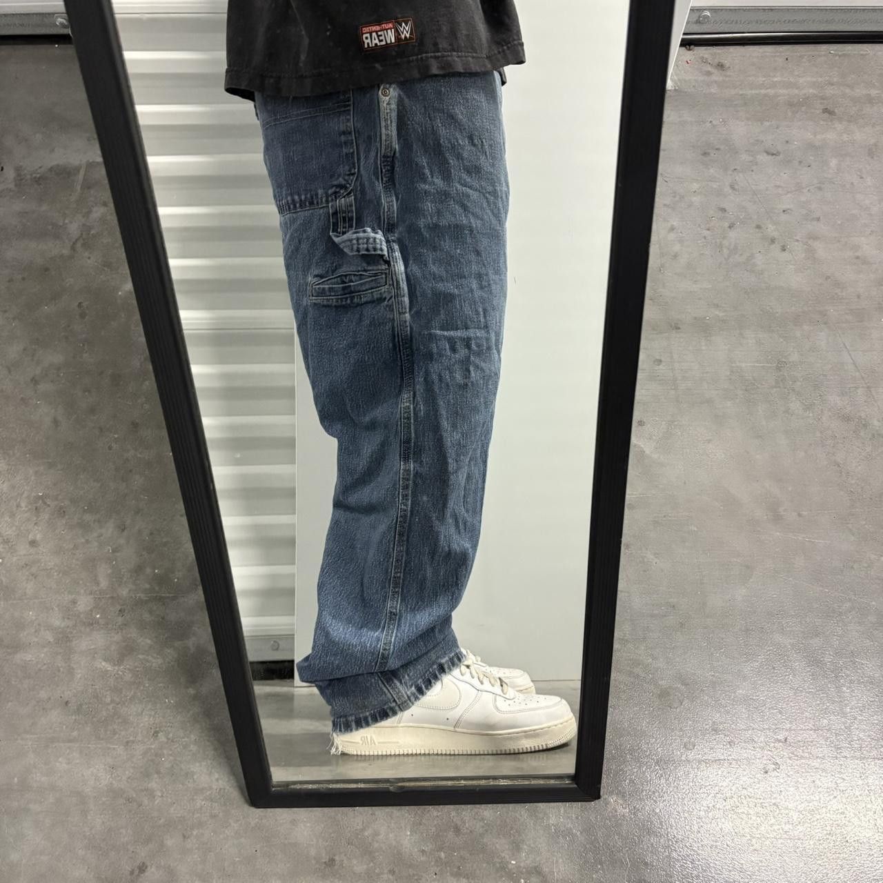 Vintage Vintage Y2K/2000s Super Baggy Carpenter Workwear Style Medium Wash Denim Jeans! Size US 40 / EU 56 - 2 Thumbnail