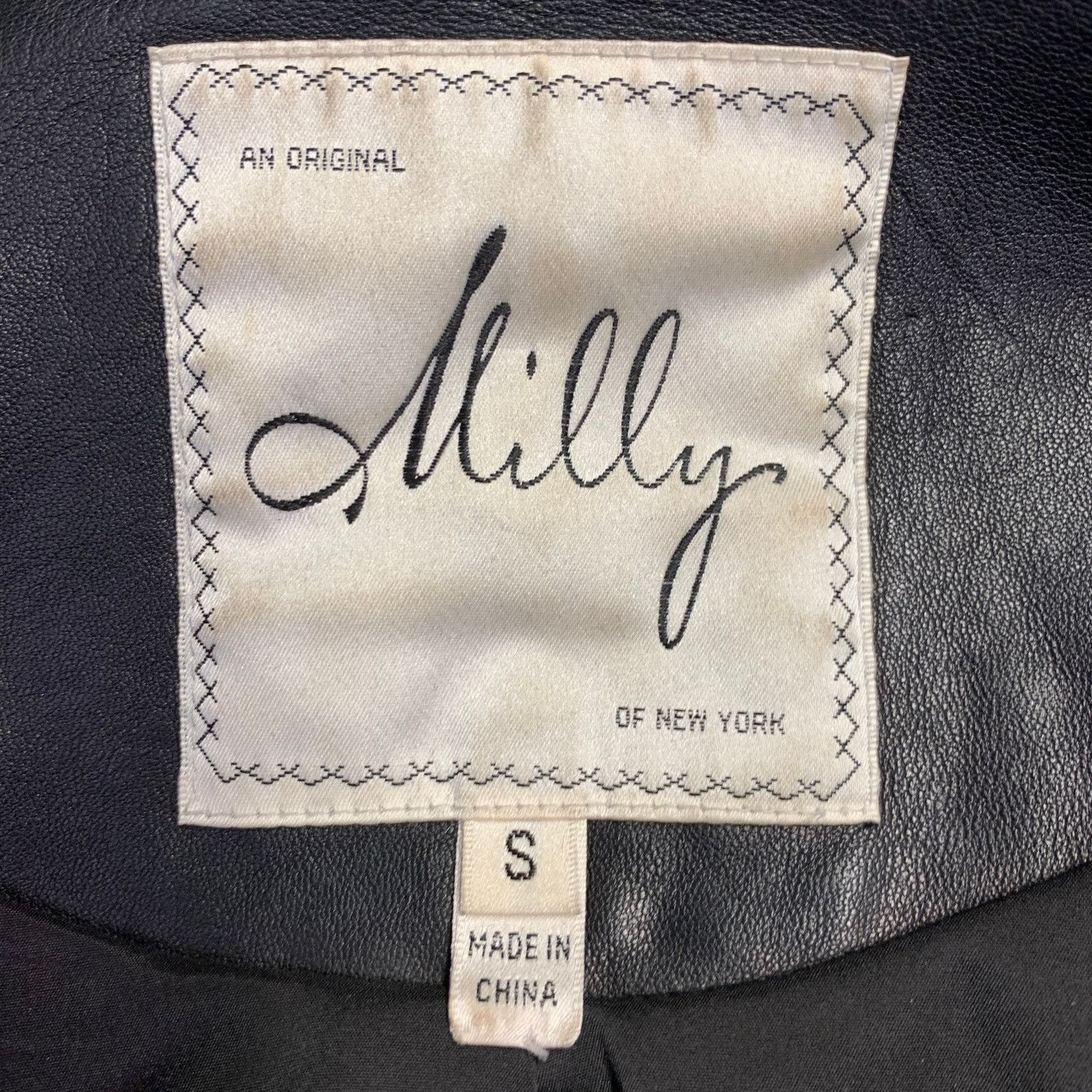 MILLY MILLY Size S Black Lambskin Leather Ruffle Jacket Size S / US 4 / IT 40 - 6 Thumbnail