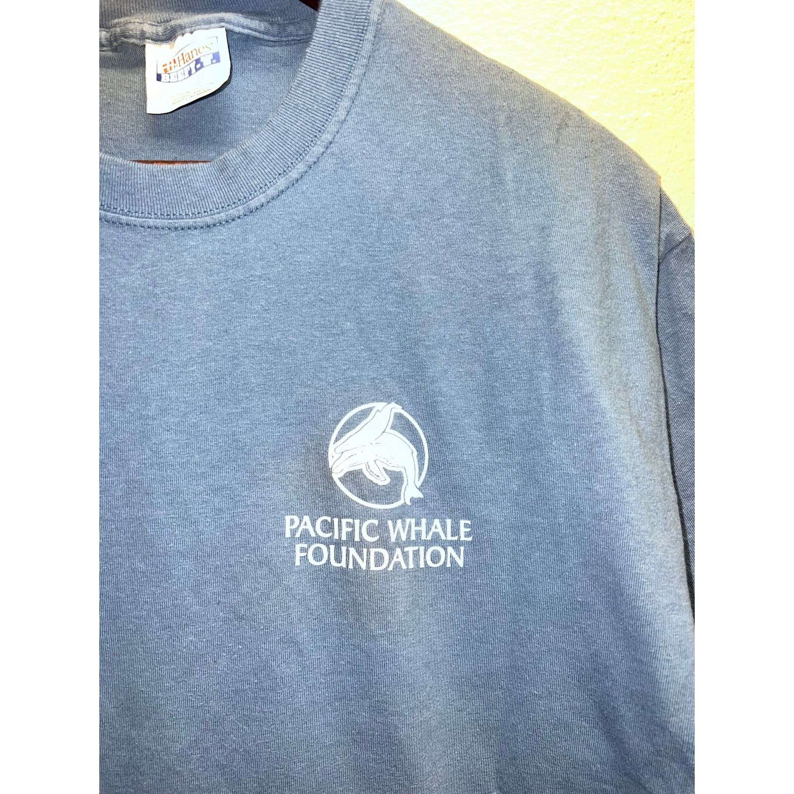 Hanes Vintage Whale Shirt The Great Maui Whale Festival Blue Tee L Size US L / EU 52-54 / 3 - 3 Thumbnail