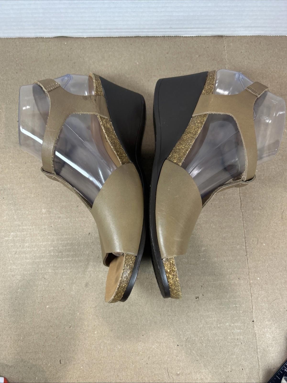 Designer PEDRO INIESTA Tan Leather Sandals Shoes Spain Sz 10M Women Size US 10 / IT 40 - 2 Thumbnail