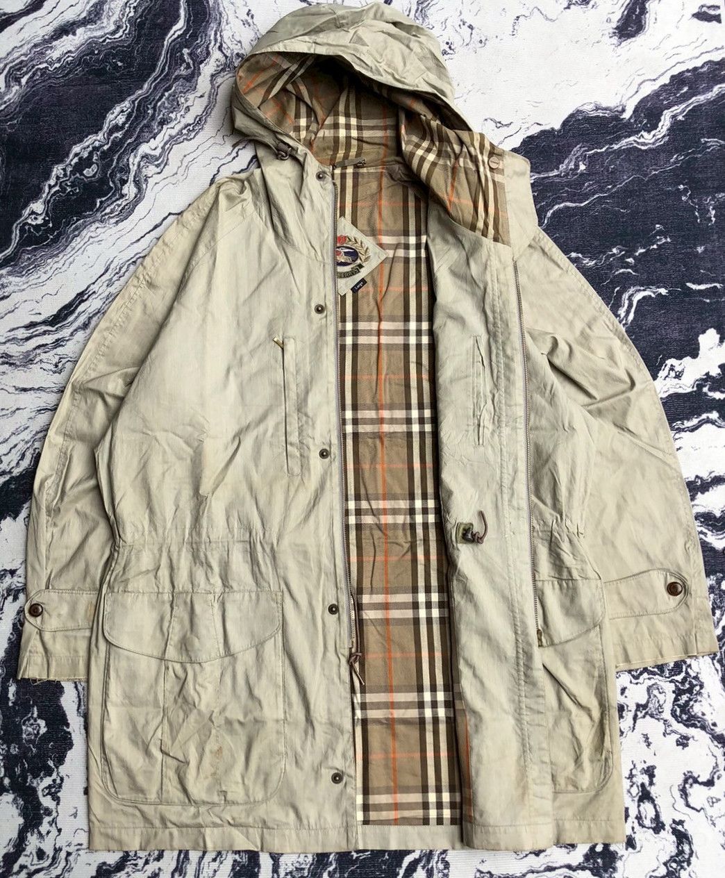 Burberry Vintage 90s Burberrys Hooded Field Parkas Size US L / EU 52-54 / 3 - 1 Thumbnail