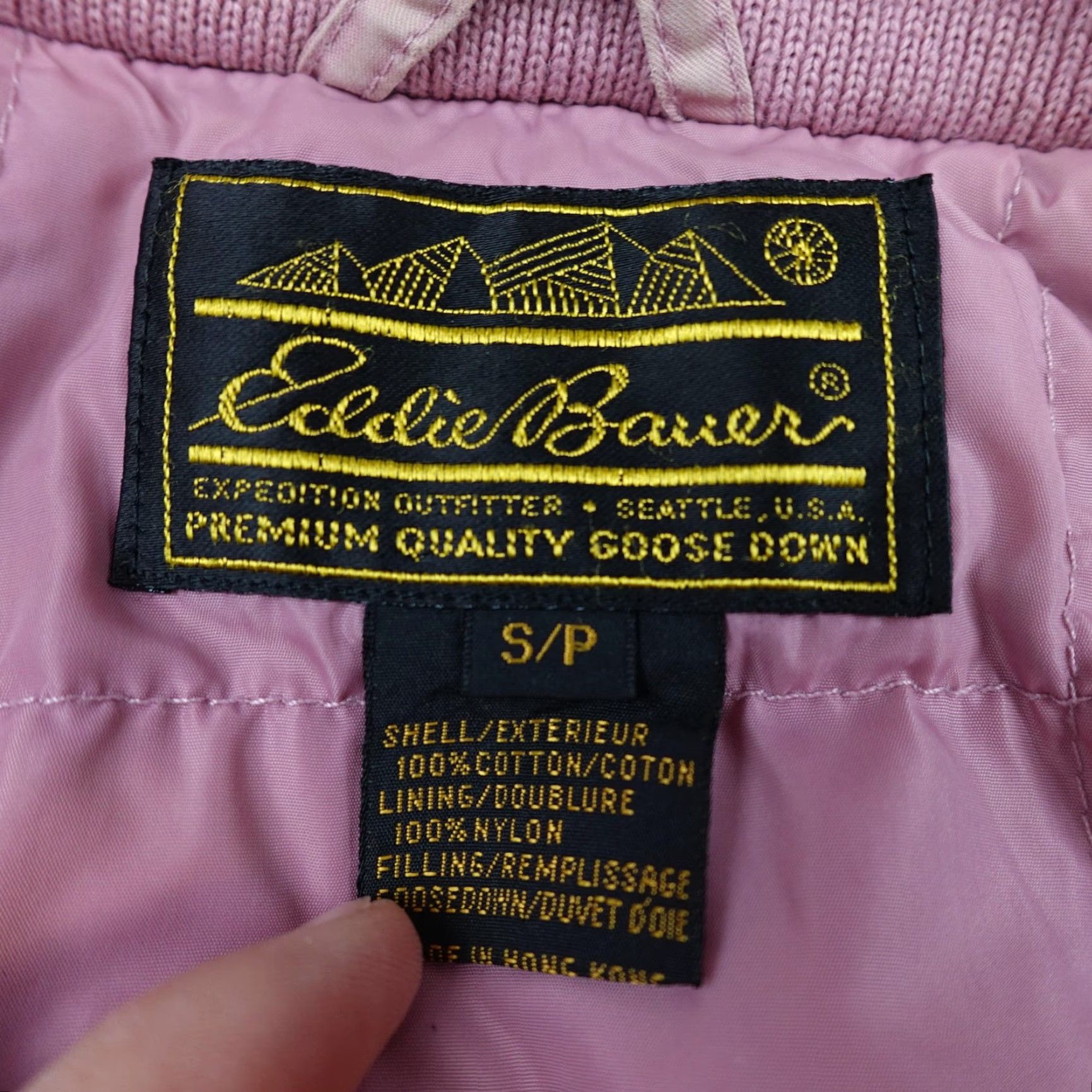 Eddie Bauer VINTAGE Eddie Bauer Jacket Womens Small Pink Goose Down Puffer Snap Front 80s Size S / US 4 / IT 40 - 7 Thumbnail