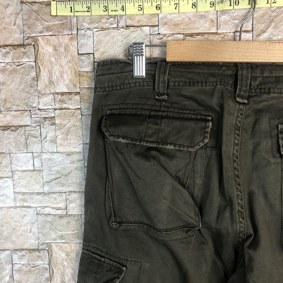Japanese Brand Real Crush Dark Brown Cargo Multipocket Pants #A79 Size US 31 - 19 Thumbnail
