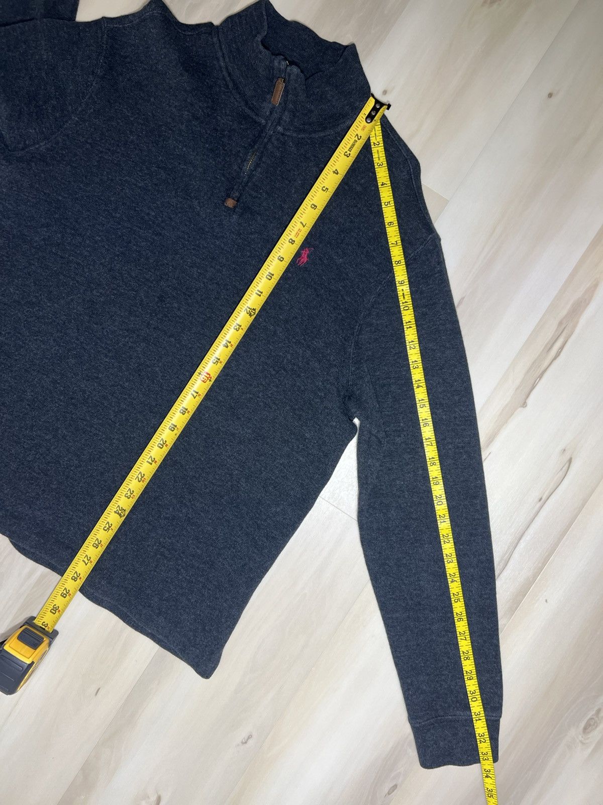 Polo Ralph Lauren Polo Ralph Lauren Sweater Men's Large Dark Gray Quarter Zip Size US L / EU 52-54 / 3 - 2 Thumbnail