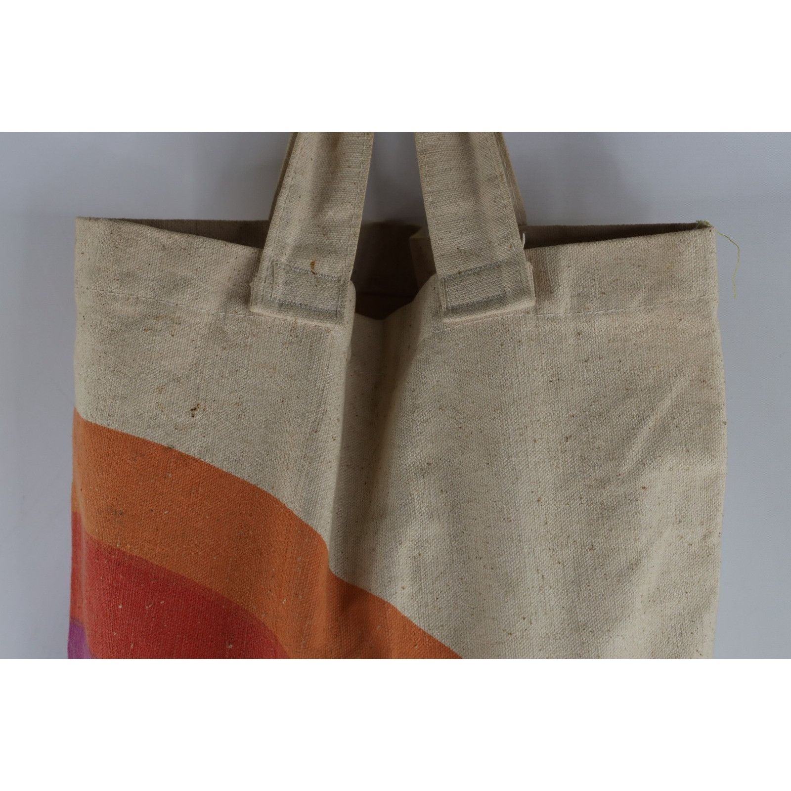 Vintage Vintage 70s Streetwear Boho Chic Rainbow Canvas Tote Bag Size ONE SIZE - 7 Thumbnail