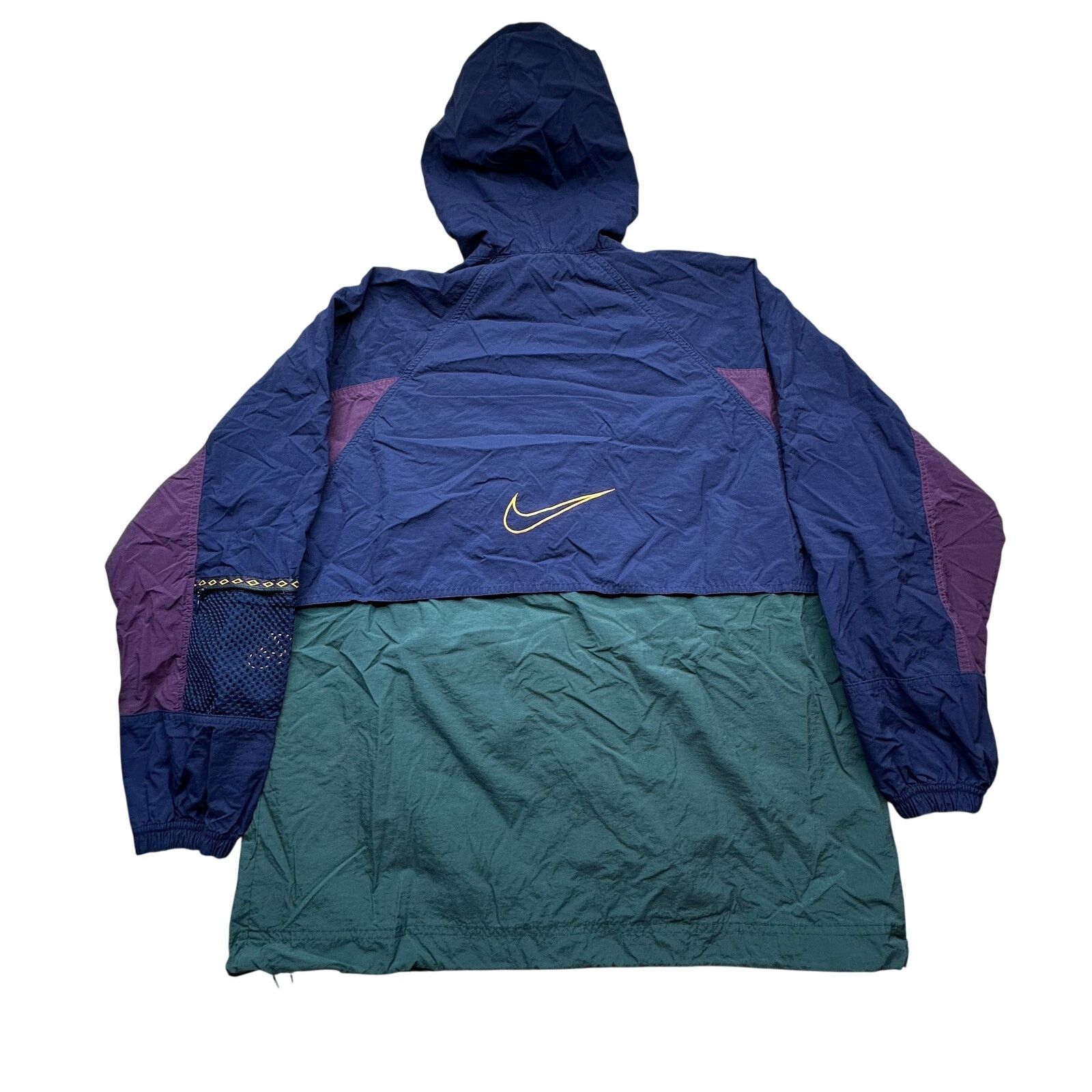 Nike VTG Nike Purple Colorblock Anorak Jacket Medium 23x28 Size US M / EU 48-50 / 2 - 2 Thumbnail
