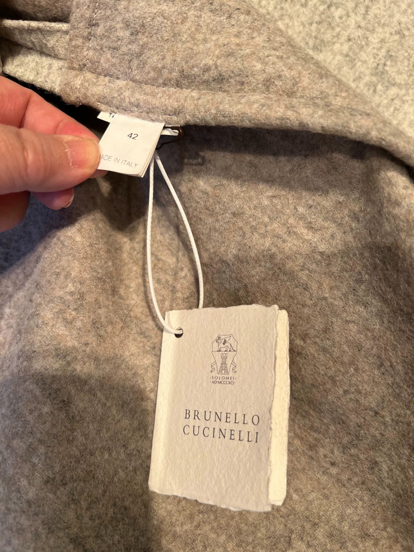 Brunello Cucinelli Bronello Cucinelli Alpaca Collar Beaded Relax 42 Milan Size M / US 6-8 / IT 42-44 - 6 Thumbnail