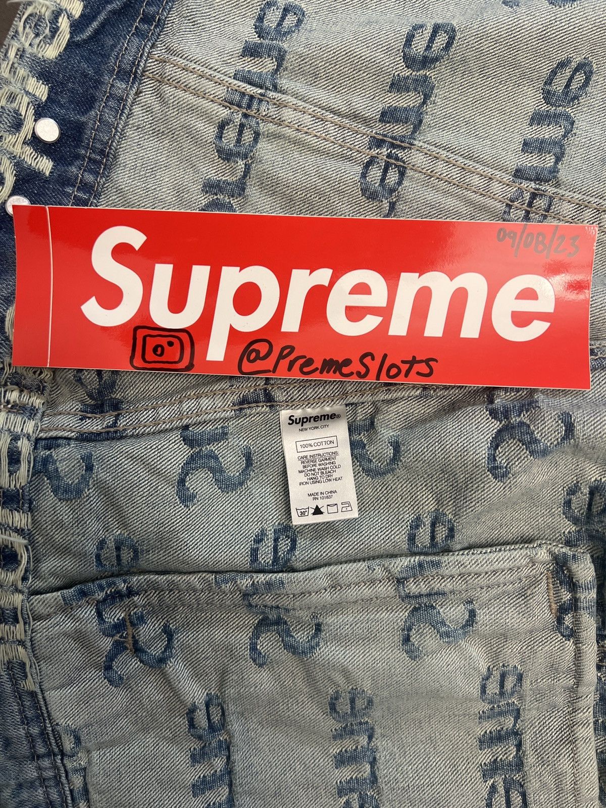 Supreme Supreme Frayed Logos Denim Trucker Jacket | Grailed