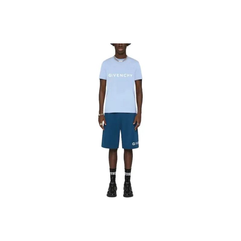 Givenchy o1w1db10325 Slim Fit T-Shirt in Light Blue Size US XL / EU 56 / 4 - 4 Thumbnail