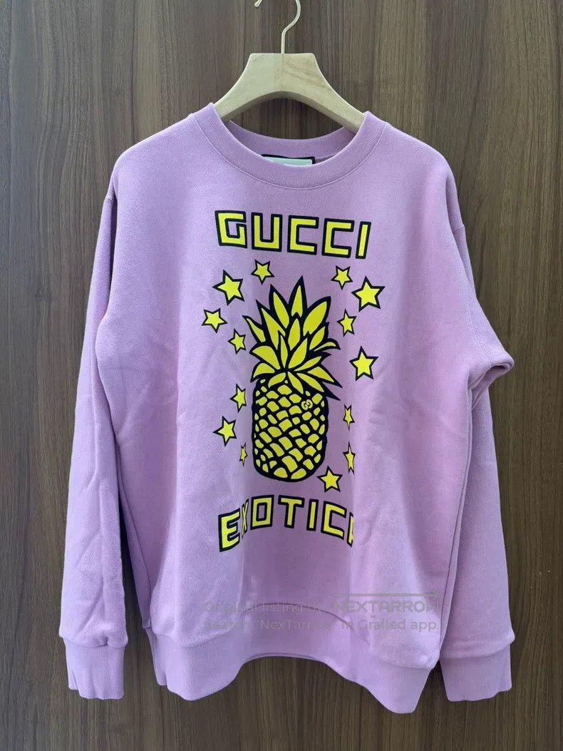 Gucci Gucci Pink pineapple printed sweatshirt Size S / US 4 / IT 40 - 1 Thumbnail