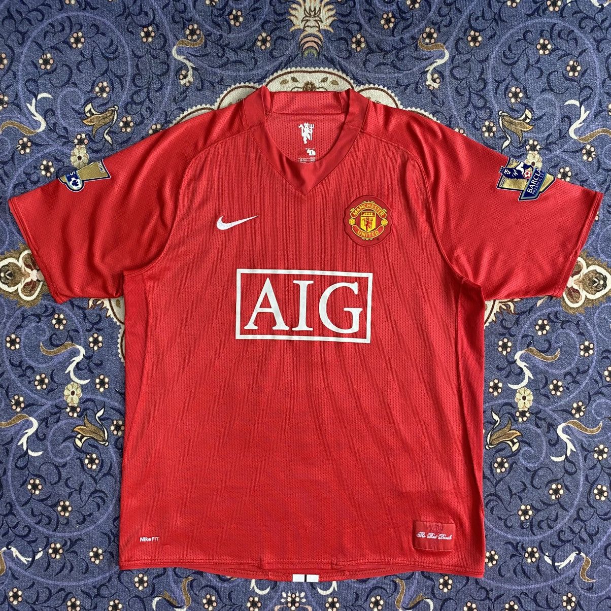 Nike × Vintage Vintage 2007/08 Nike Manchester United Home Jersey Size US L / EU 52-54 / 3 - 1 Thumbnail