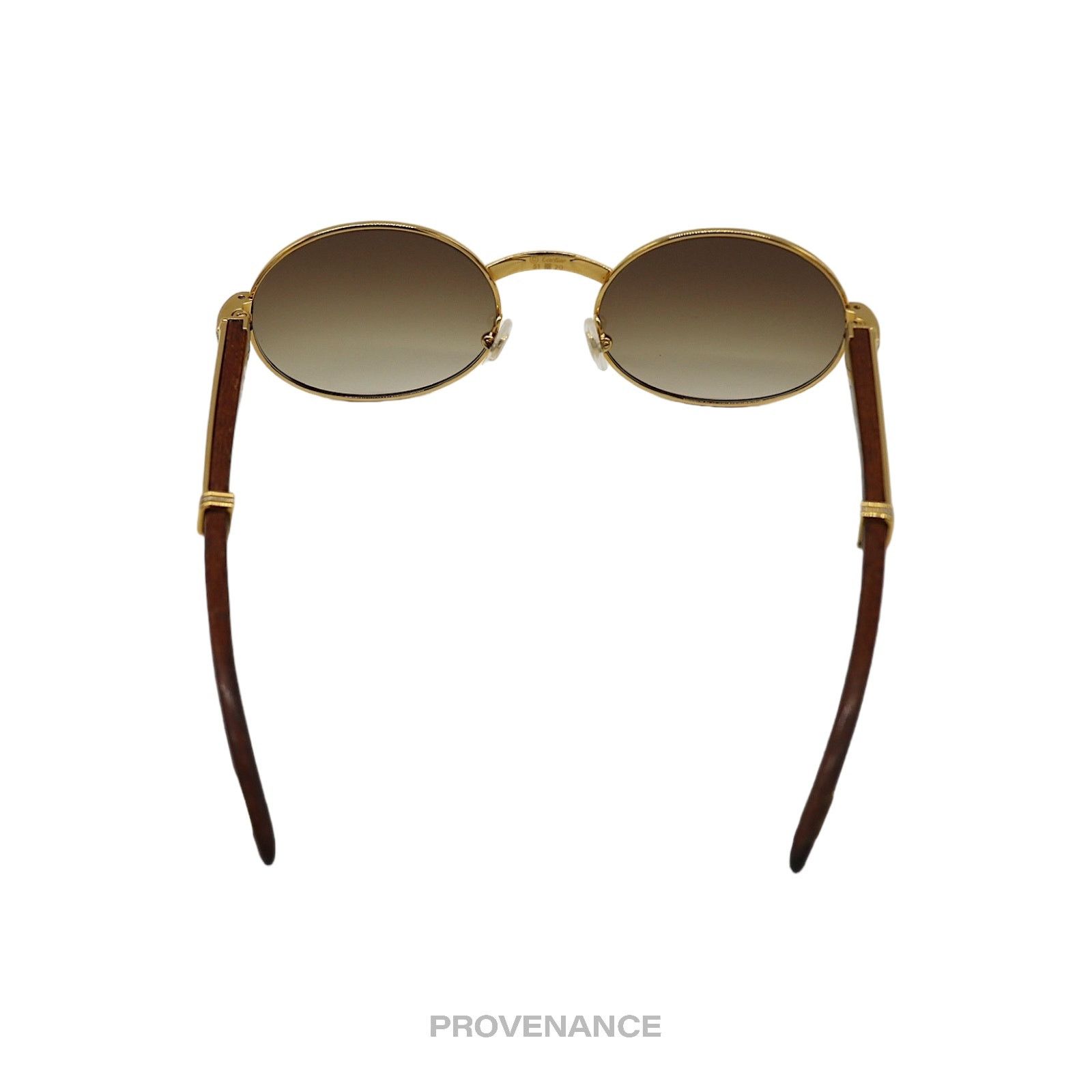 Cartier 🔴 Cartier Giverny Sunglasses - Bubinga Gold Trinity Brown Size ONE SIZE - 7 Thumbnail