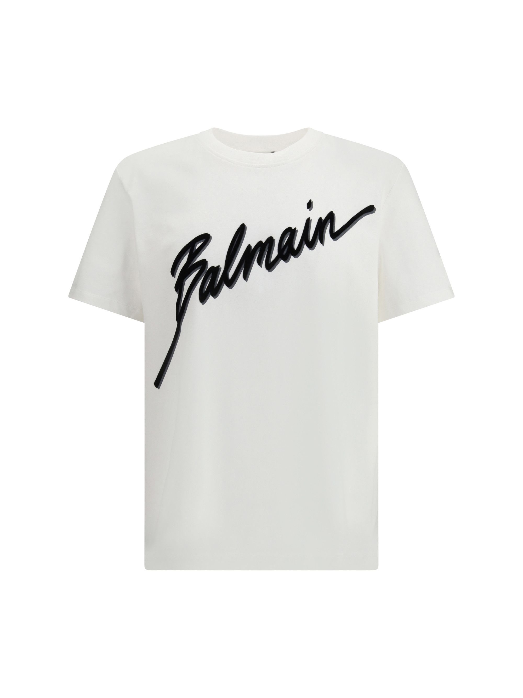 Balmain Balmain letter flock T-shirt Size US L / EU 52-54 / 3 - 1 Thumbnail
