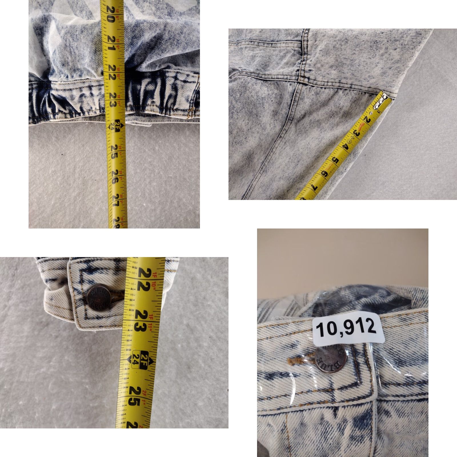 Vintage VINTAGE Blue Zone Jacket Mens M Denim Blue 90s Bomber Zone Stone wash Pockets Snap Closure Shirt? Size US 31 - 10 Thumbnail