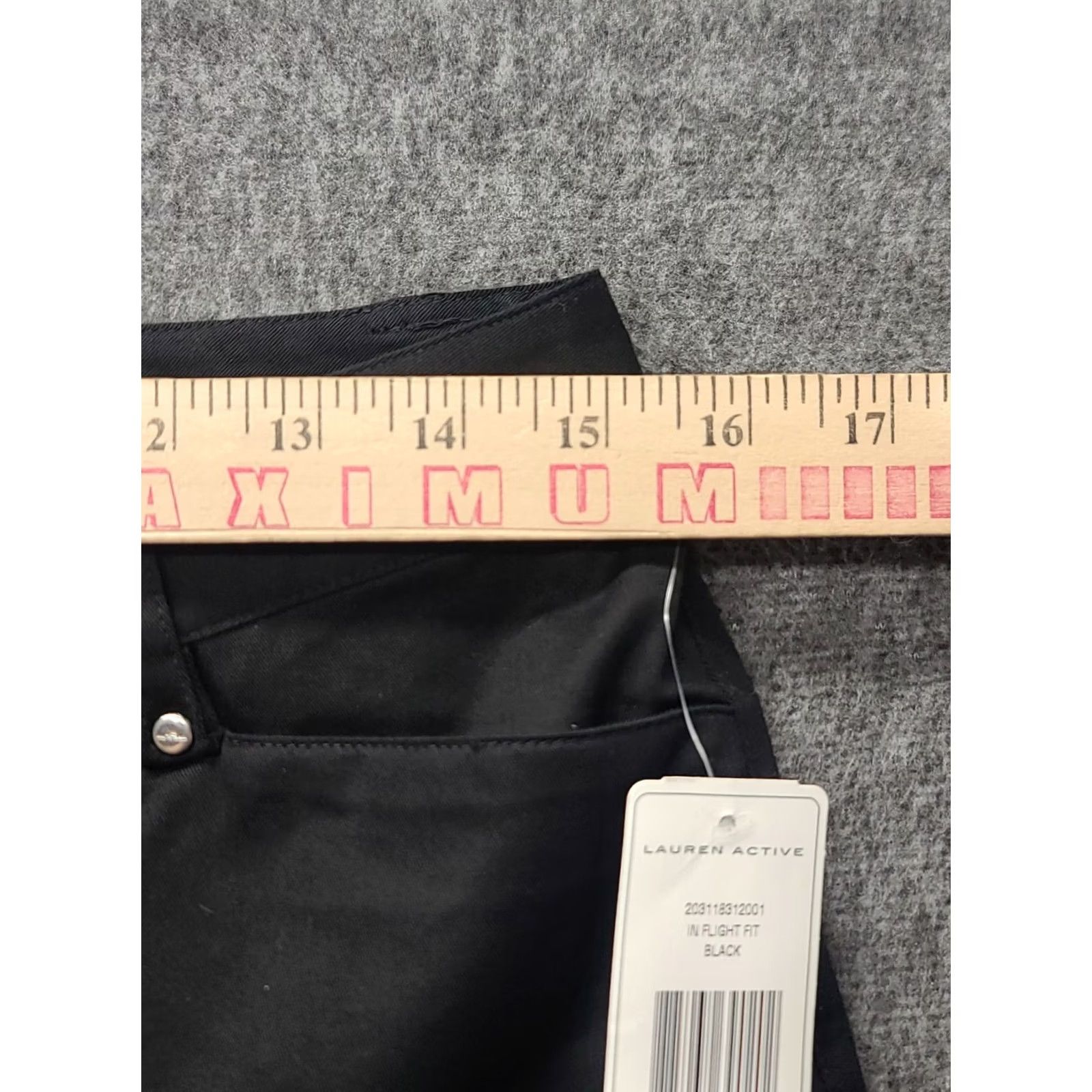 Ralph Lauren Lauren Ralph Lauren Active Pants Womens 6 29x29 Regular Straight Leg Cargo Black Cotton Spandex Knit Zip Button Pockets Casual Workwear Size 28" / US 6 / IT 42 - 4 Thumbnail