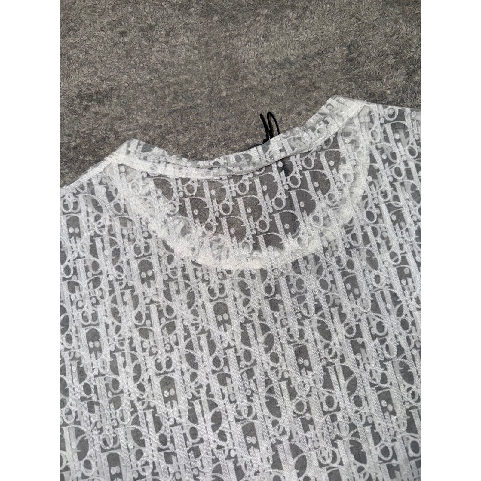 Dior Dior Oblique Sheer Transparent See Through Long Sleeve Size US XL / EU 56 / 4 - 14 Thumbnail