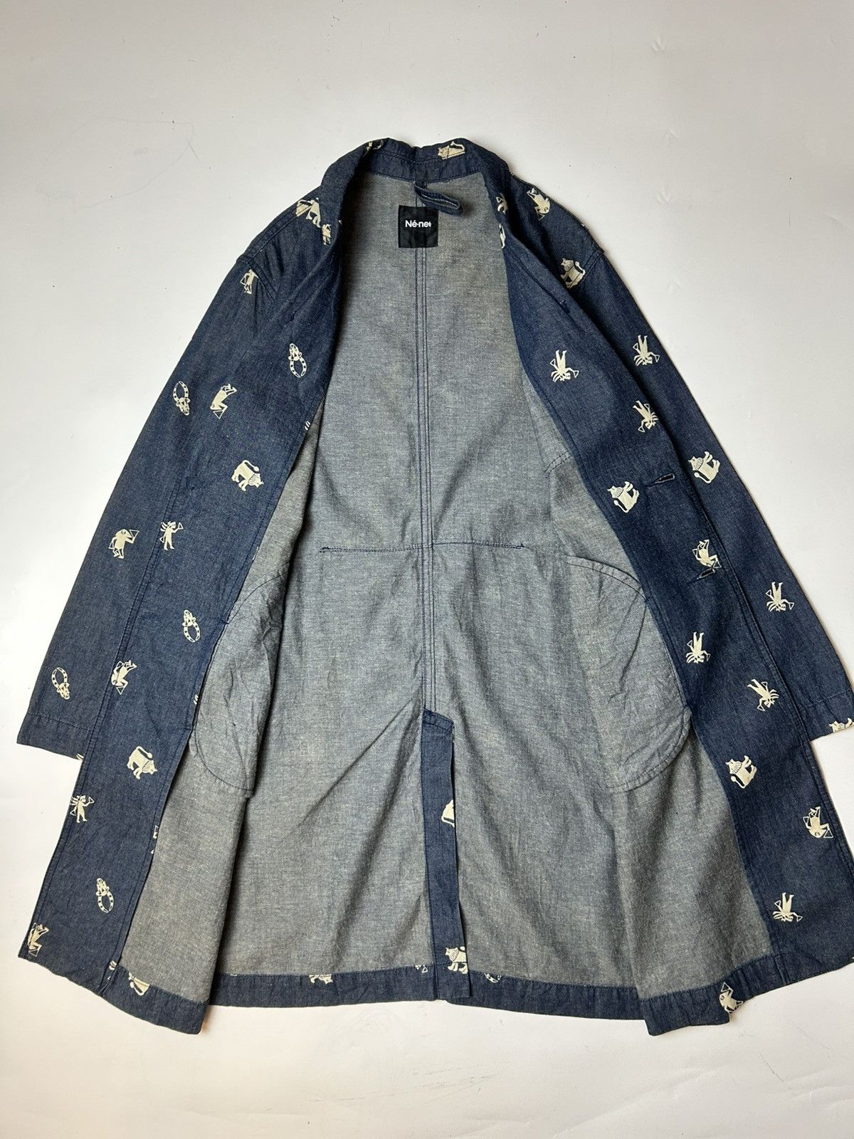 Designer × Issey Miyake × Ne-Net NE-NET DENIM STYLE LONG COAT Size S / US 4 / IT 40 - 2 Thumbnail