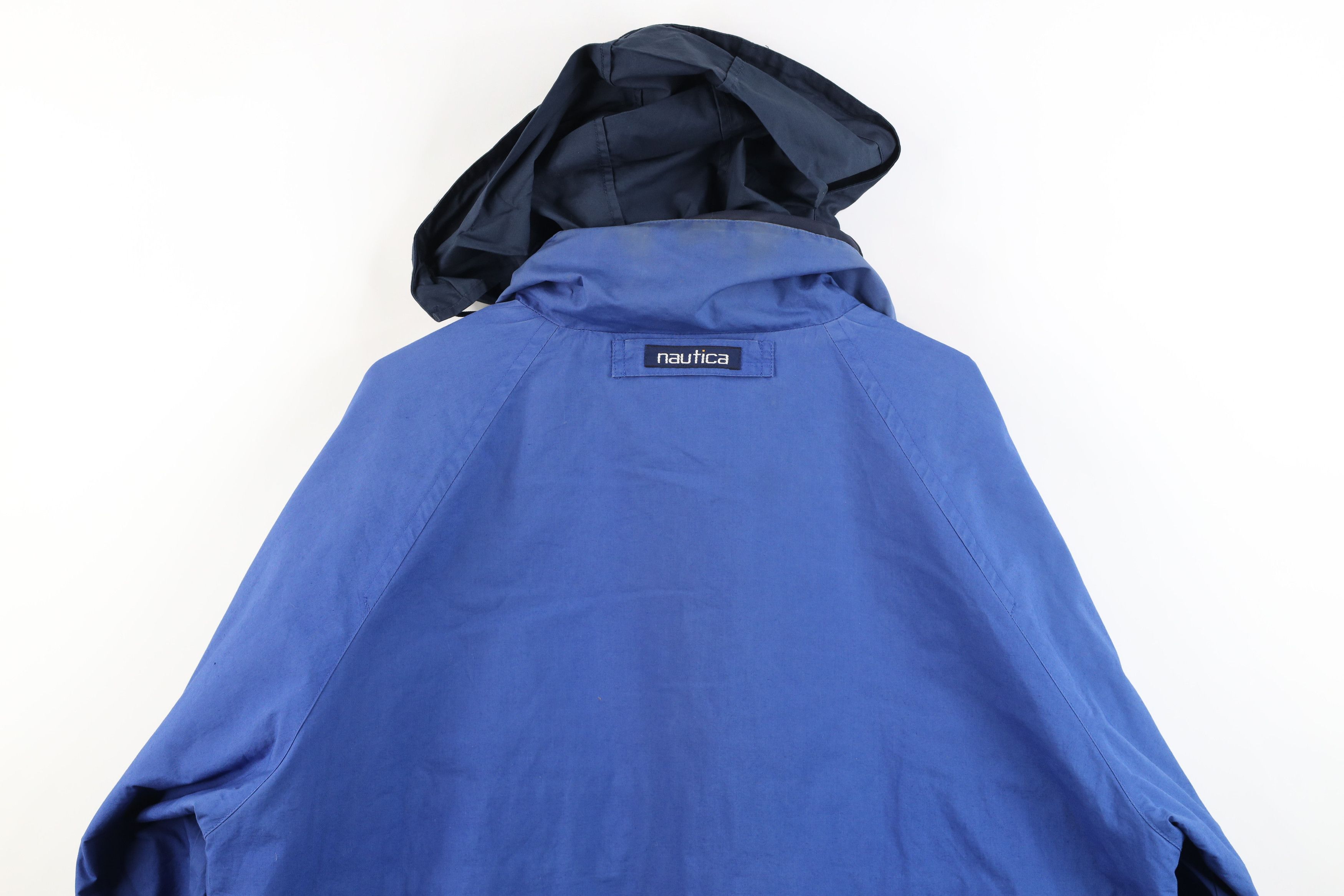 Nautica Vintage 90s Nautica Reversible Hooded Sailing Bomber Jacket Size US XL / EU 56 / 4 - 16 Thumbnail