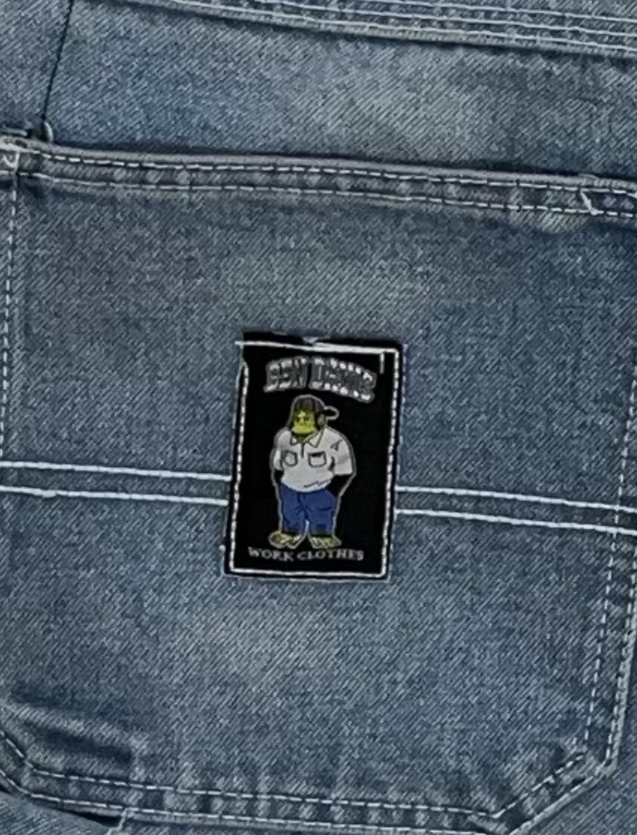 Ben Davis Vintage Ben Davis Baggy Carpenter Jeans Denim Y2k 90s 34x28 Size US 34 / EU 50 - 6 Thumbnail