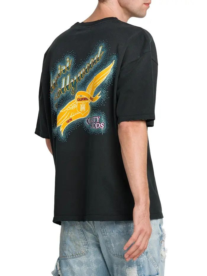 Amiri os11x0226 Crystal Wings Embellished Crewneck T-Shirt Black Size US XXL / EU 58 / 5 - 5 Thumbnail