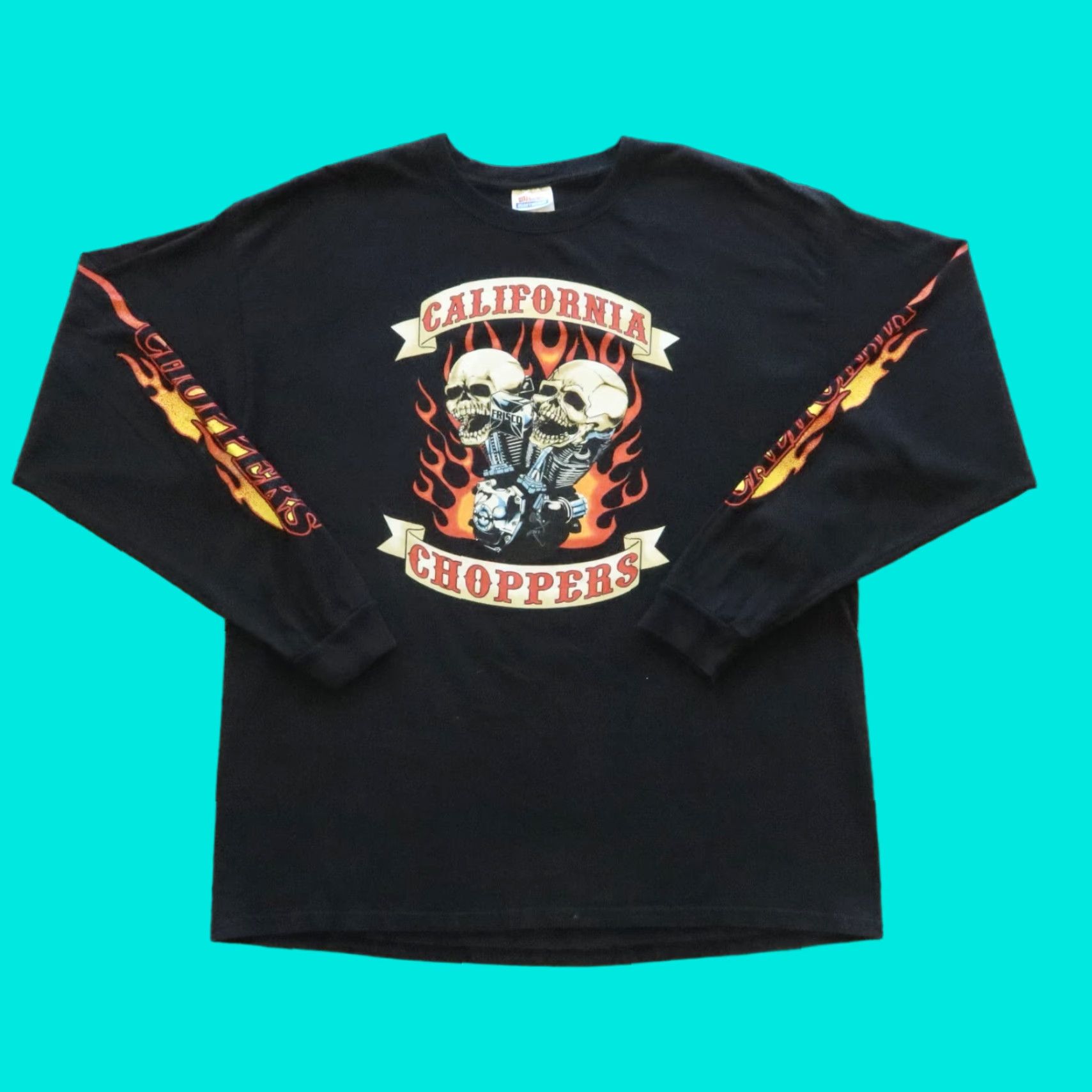 Vintage VINTAGE California Choppers San Francisco 415 Long Sleeve Tee Mens XL Black Shirt T-Shirt Size US XL / EU 56 / 4 - 1 Thumbnail