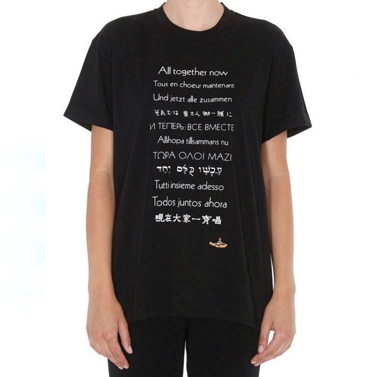 image of Rrp 300$ Stella Mccartney & The Beatles T-Shirt in Black, Women's (Size Medium)