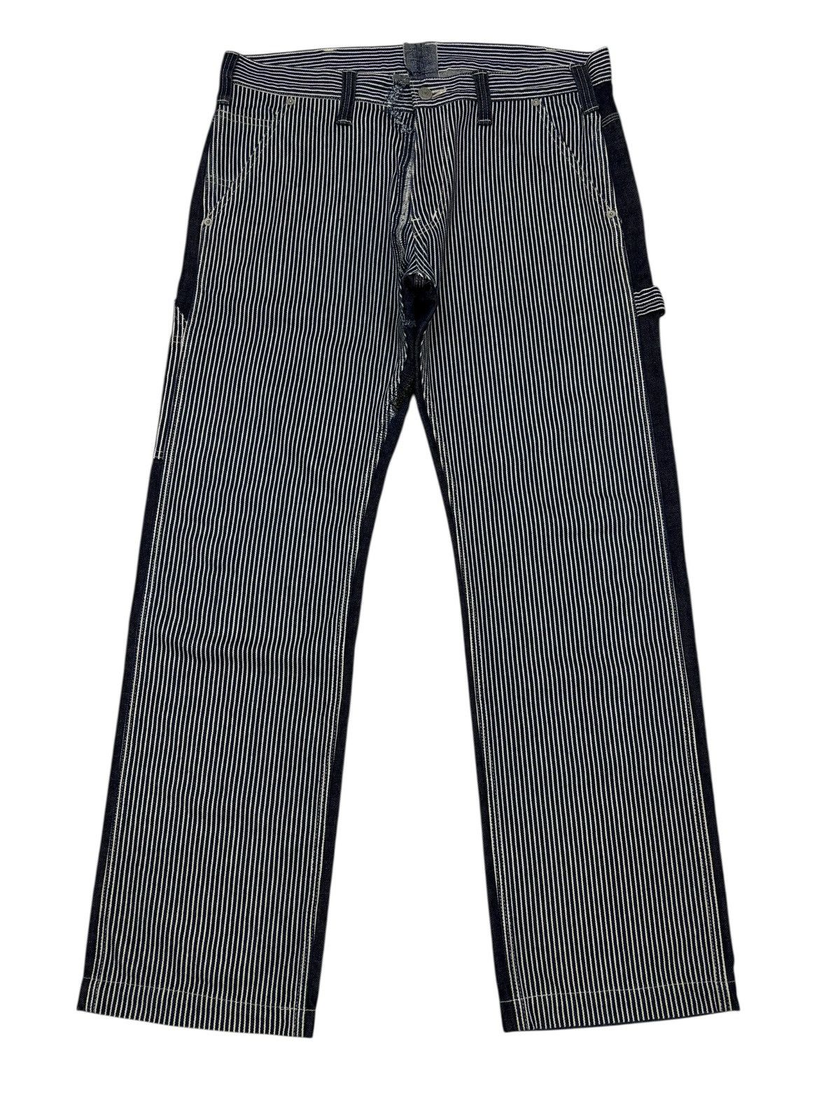 Kapital KOJIMA GENES Hickory Stripe Reconstructed Work Wear Jeans Size US 36 / EU 52 - 7 Thumbnail