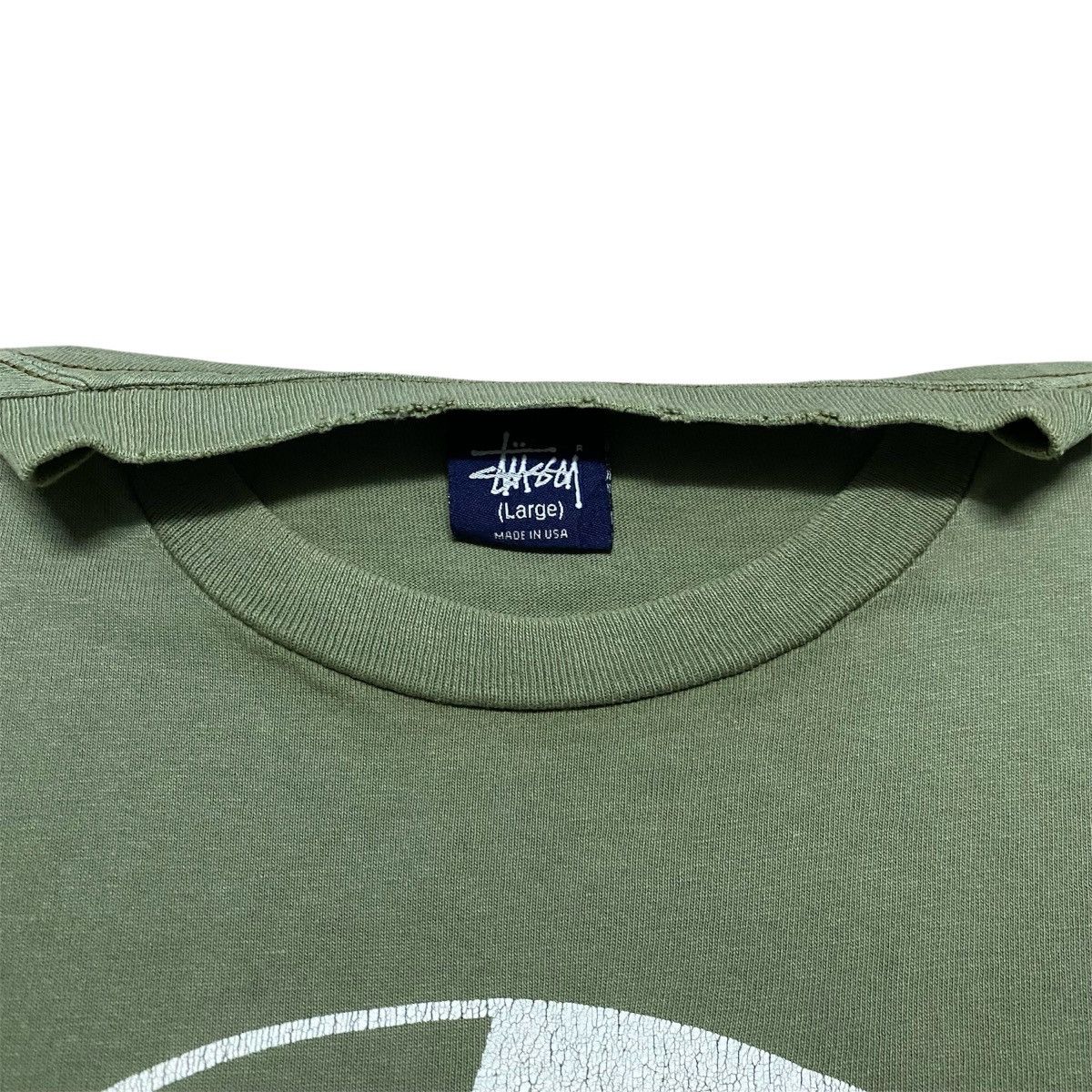 Stussy Rare‼️🔥Vintage Stussy Big SpellOut Distress T-Shirt Size US M / EU 48-50 / 2 - 7 Thumbnail