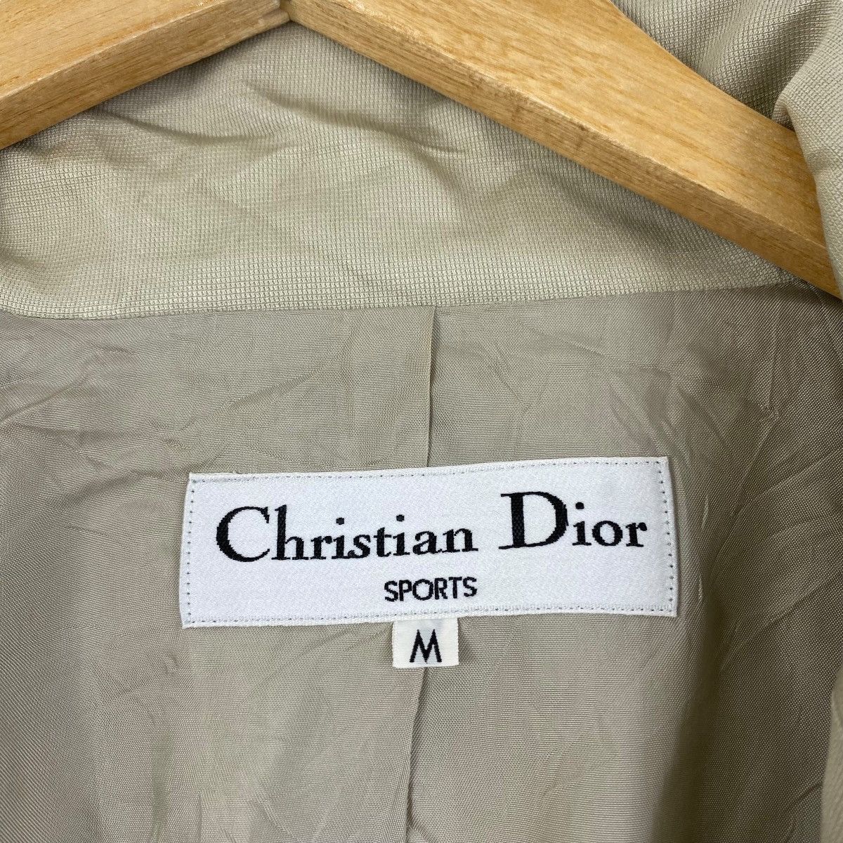 Dior Vintage CHRISTIAN DIOR SPORTS Beige Plain Blazer Coat Jacket Size M / US 6-8 / IT 42-44 - 6 Thumbnail