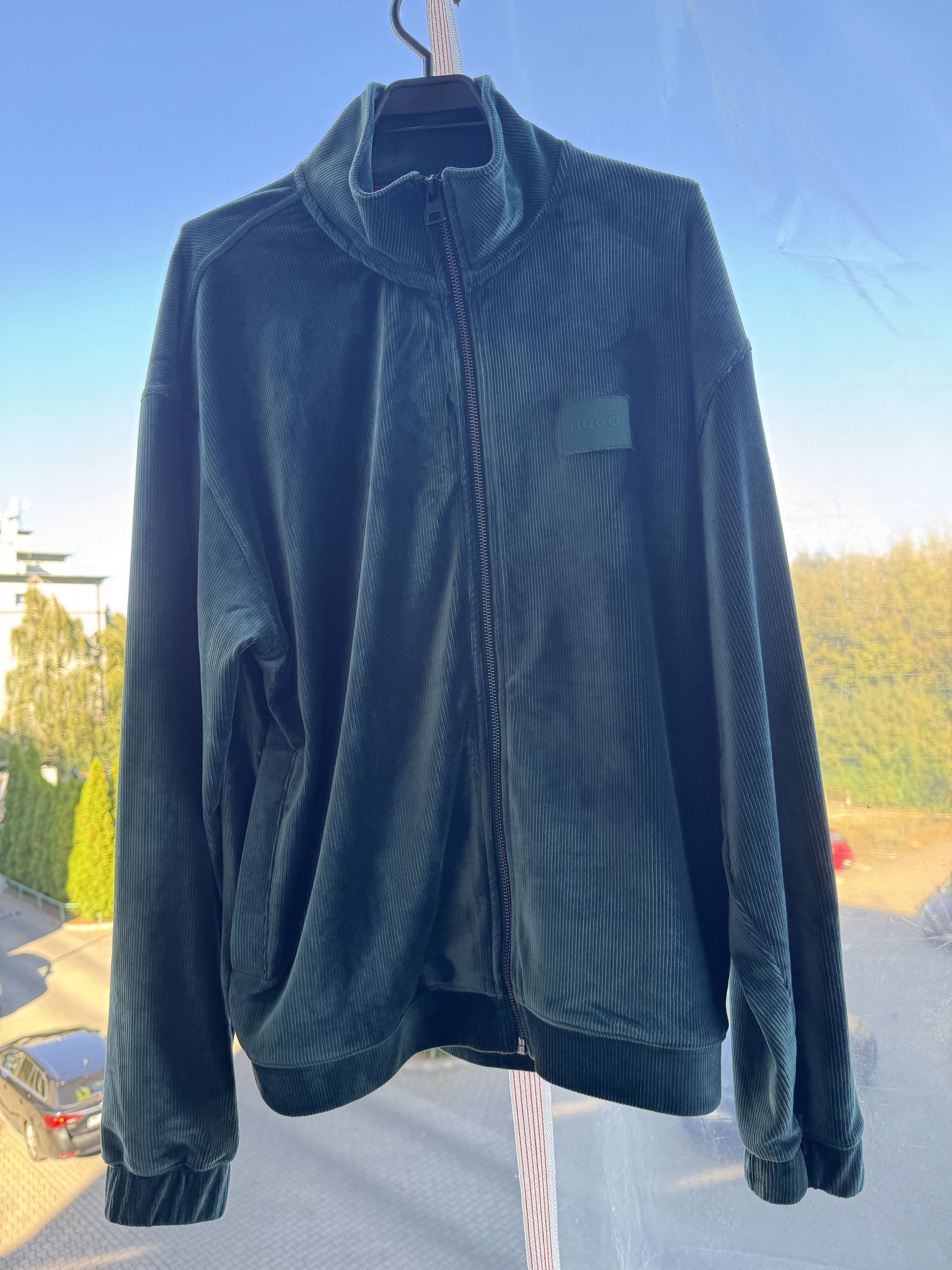 Hugo Boss Hugo Boss velour zip-up jacket dark green Size US S / EU 44-46 / 1 - 1 Thumbnail