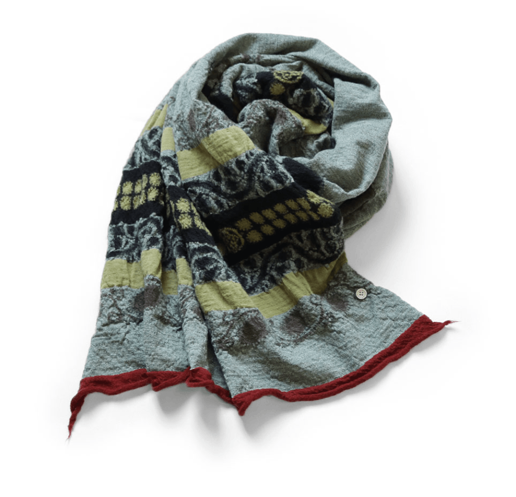 Kapital Shrunken Wool Coptic Skull Scarf Size ONE SIZE - 4 Thumbnail