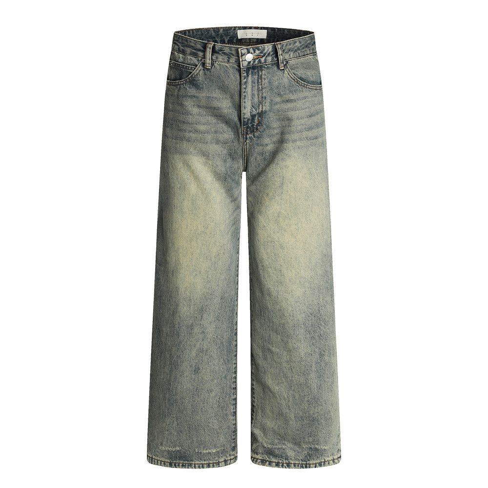 Japanese Brand × Jean American punk distressed men's all-match loose washed jeans Size US 32 / EU 48 - 1 Thumbnail