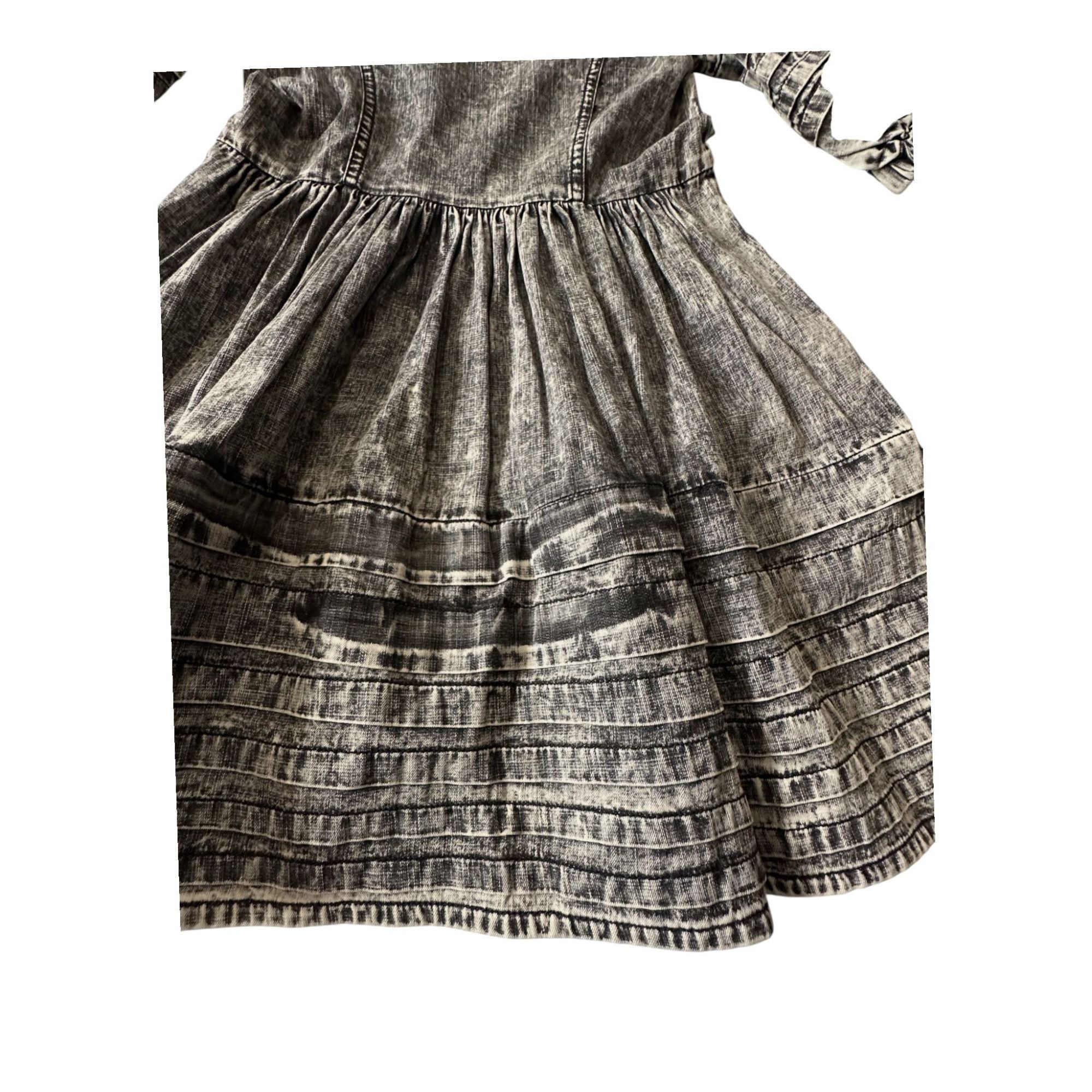 Sea New York Sea New York Dylan Mini Dress 00 Black Chambray Puff Sleeve Size XXS / US 00 / IT 34 - 12 Thumbnail