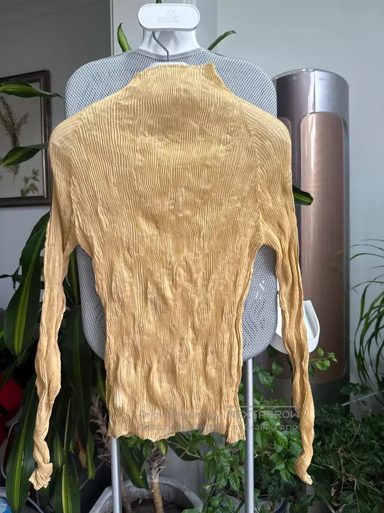 Issey Miyake Issey Miyake Beige Wicker Perspective Long Sleeve Size M / US 6-8 / IT 42-44 - 4 Thumbnail
