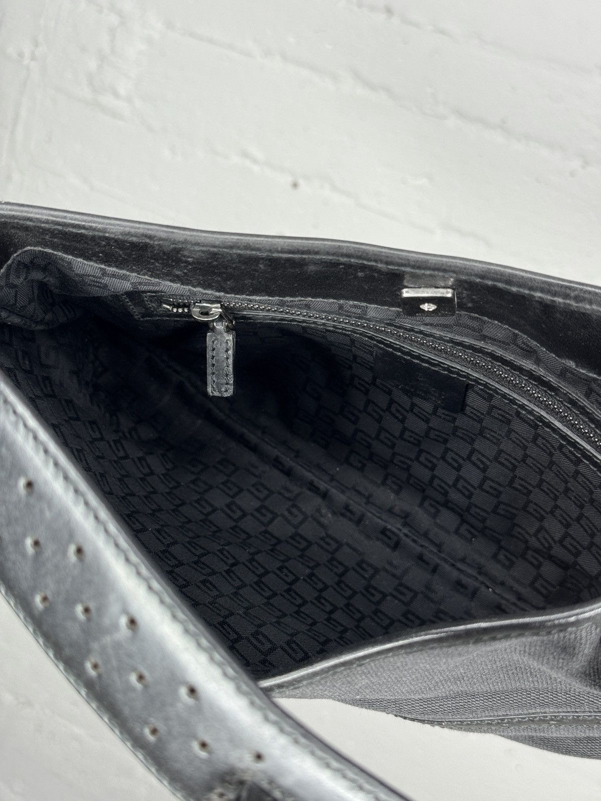 Gucci Gucci Interlocking GG Black Canvas Hobo Bag Size ONE SIZE - 11 Thumbnail
